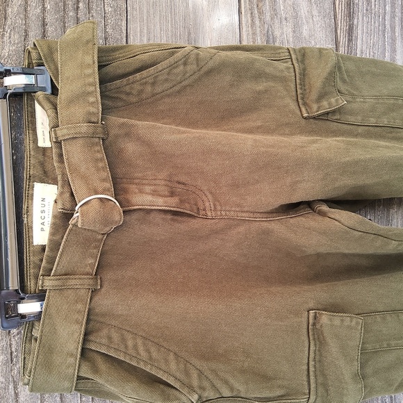 PacSun Los Angeles army green cargo pocket pants size 24 - Picture 4 of 12